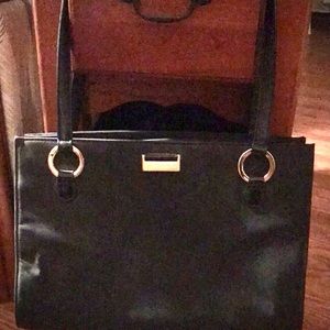 Black Kate Spade Vinyl Handbag